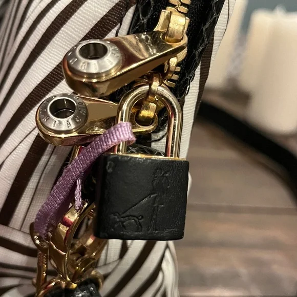 Henri Bendel Disturbed Stripped Briefcase/Laptop Bag - Picture 9 of 17